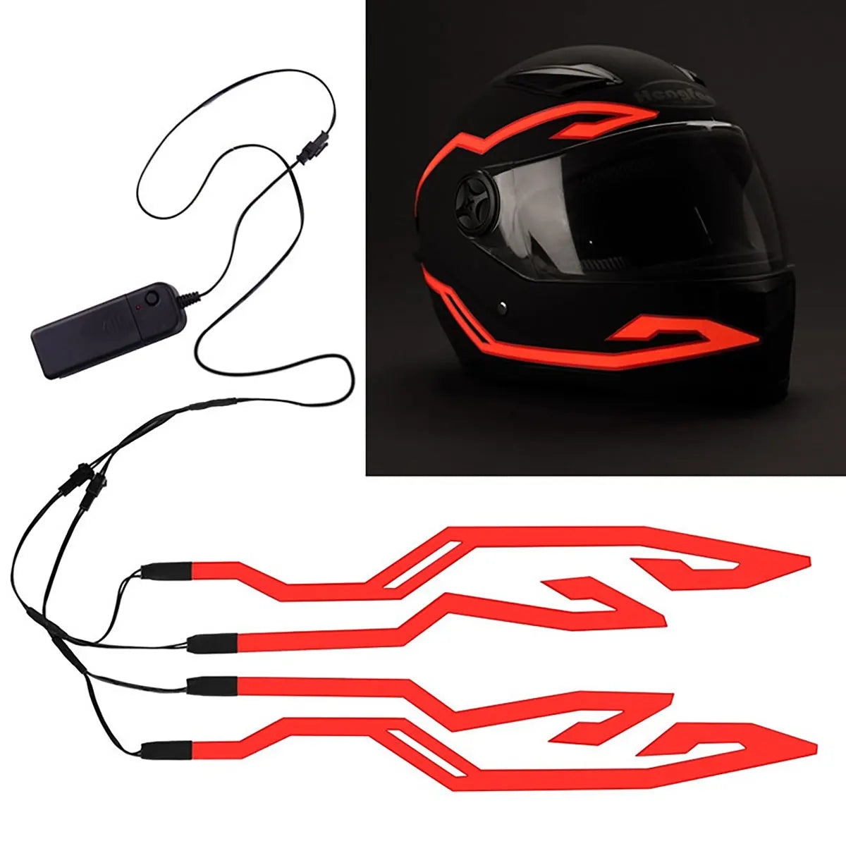 LED Cold Light Motorcycle helmet EL sticker LED Decorative ambient light Night Riding security Warning Motorcycle accessories