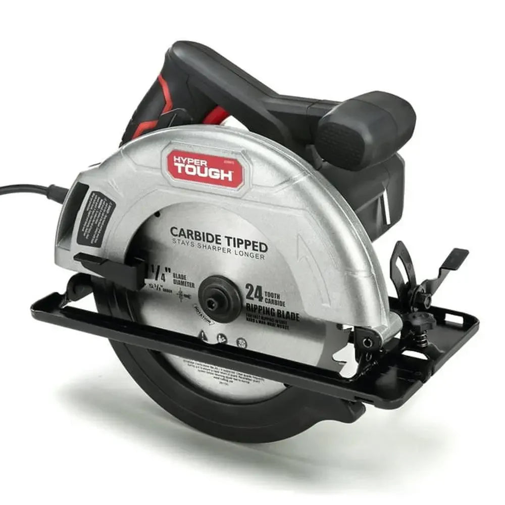 12 AMP Circular Saw with Adjustable Bevel Rip Fence & Steel Plate Shoe Powerful Motor Contoured Design Compact & Sturdy Unit