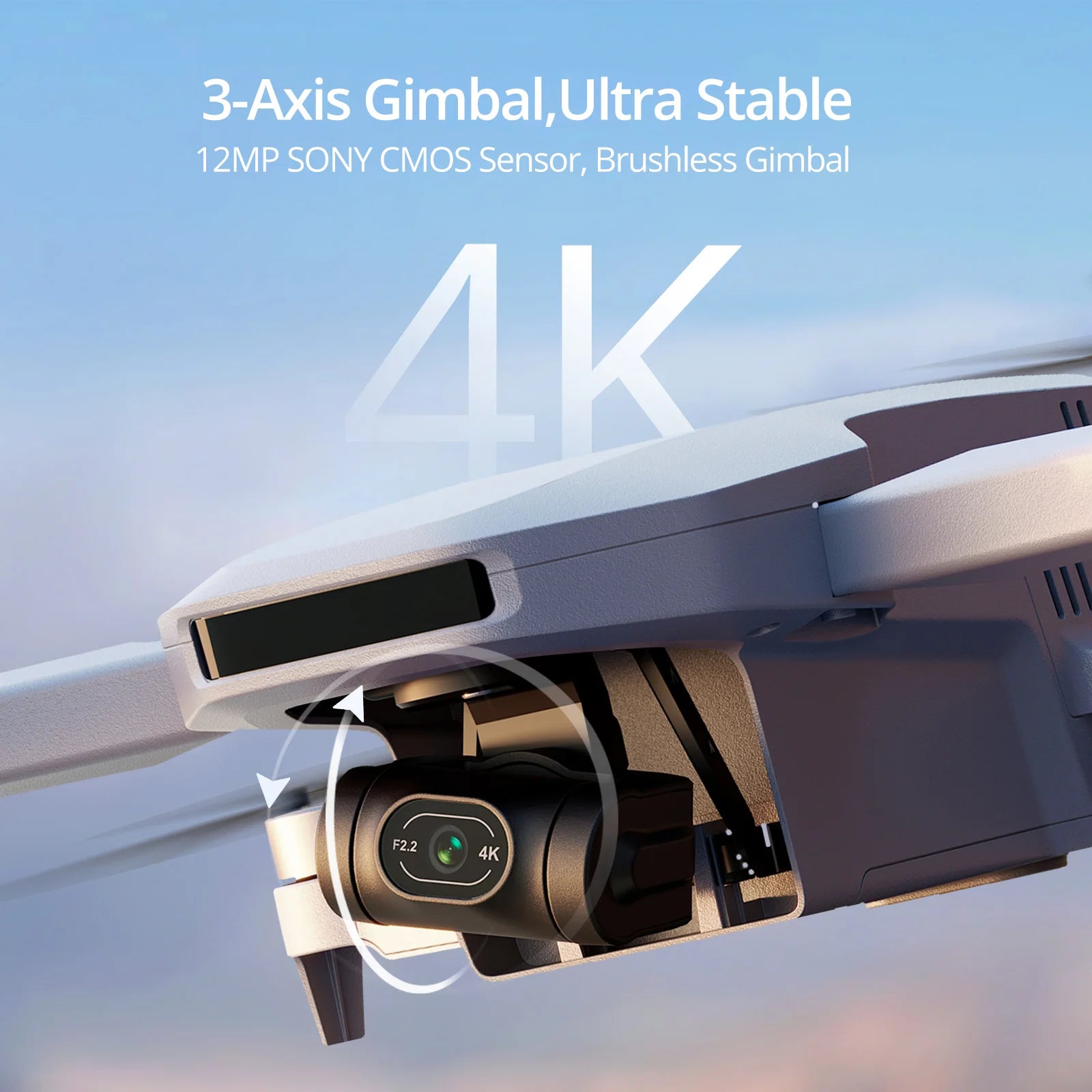 Used Potensic ATOM 3-Axis Gimbal GPS Drone Fly More Combo 4K/30FPS QuickShots