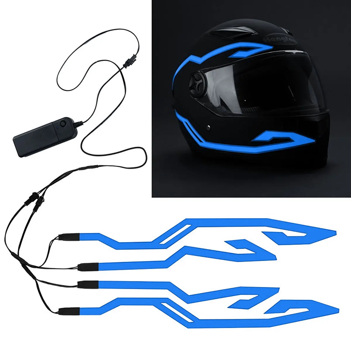 LED Cold Light Motorcycle helmet EL sticker LED Decorative ambient light Night Riding security Warning Motorcycle accessories