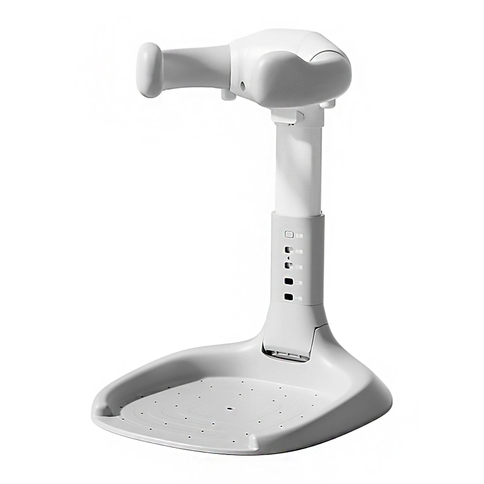 Baby Bath Stand, Baby Shower Standing Support with Adjustable Height and Armrest, Portable Bath Helper with Anti-Skip Base